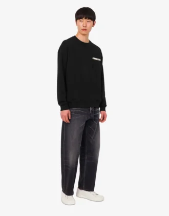 Sweat-shirt en coton biologique brodé