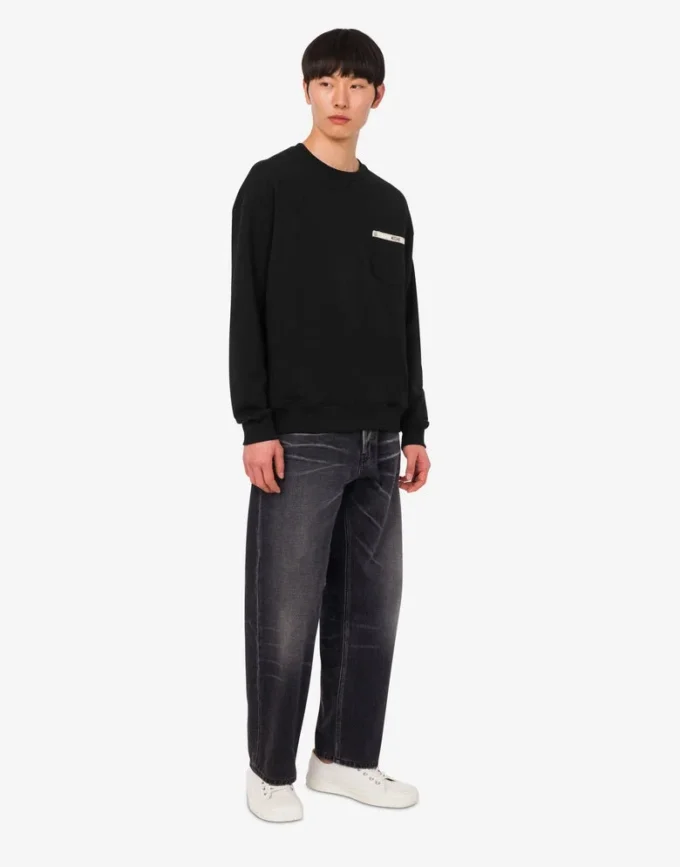 Sweat-shirt en coton biologique brodé
