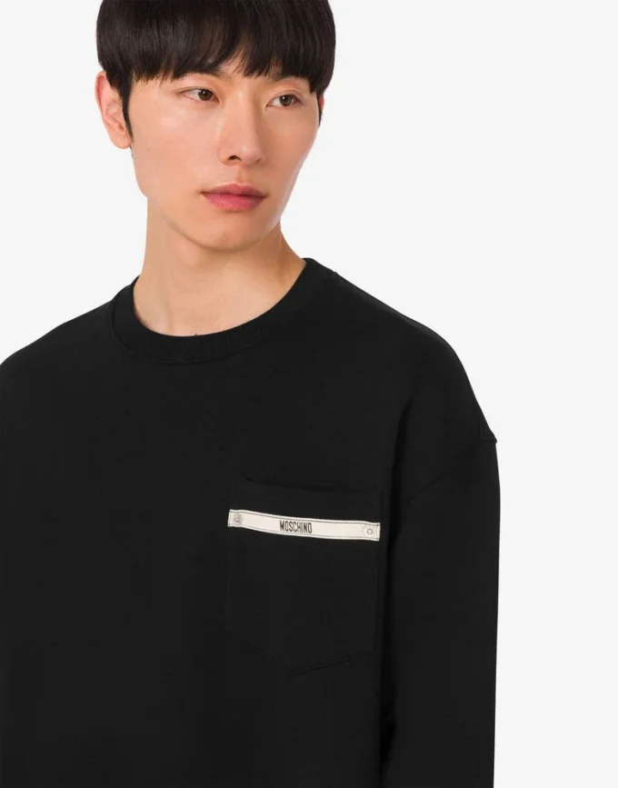 Sweat-shirt en coton biologique brodé