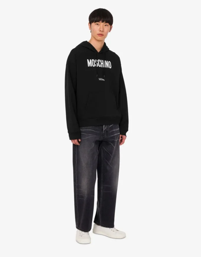 Sweat-shirt en coton biologique imprimé