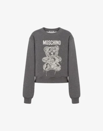 Sweat-shirt en coton biologique Moschino Teddy Bear