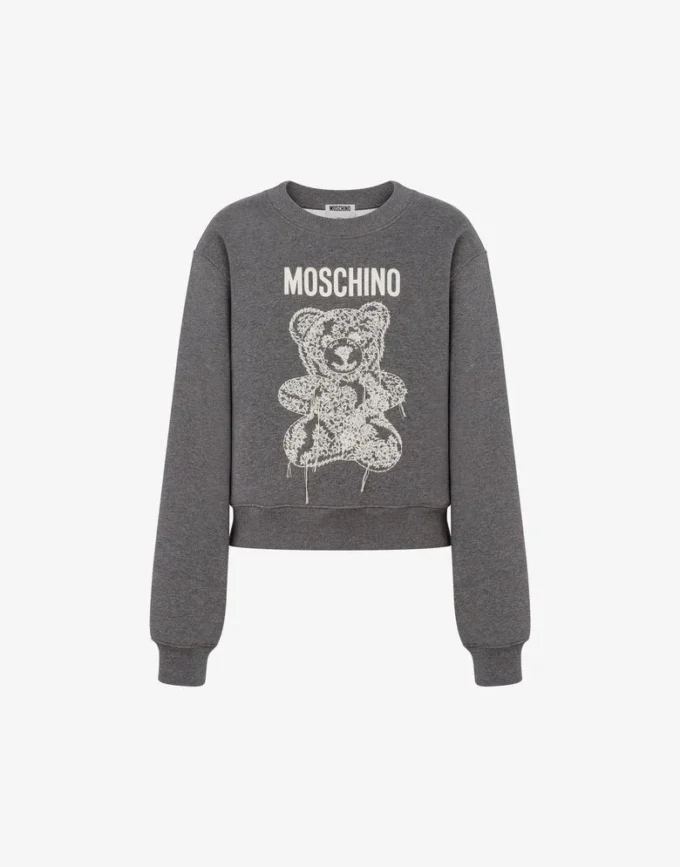 Sweat-shirt en coton biologique Moschino Teddy Bear