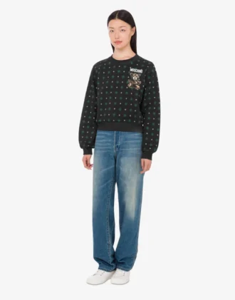 Sweat-shirt en coton biologique Moschino Teddy Bear