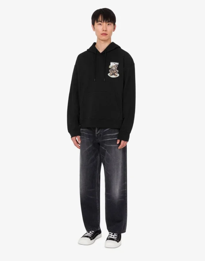 Sweat-shirt en coton biologique Moschino Teddy Bear