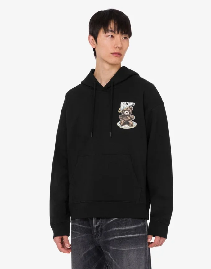 Sweat-shirt en coton biologique Moschino Teddy Bear