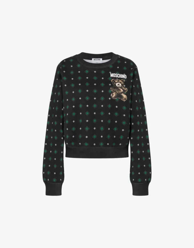 Sweat-shirt en coton biologique Moschino Teddy Bear