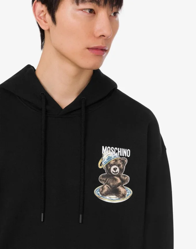 Sweat-shirt en coton biologique Moschino Teddy Bear