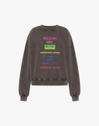 Sweat-shirt en coton imprimé