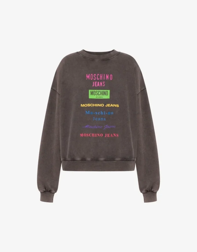 Sweat-shirt en coton imprimé
