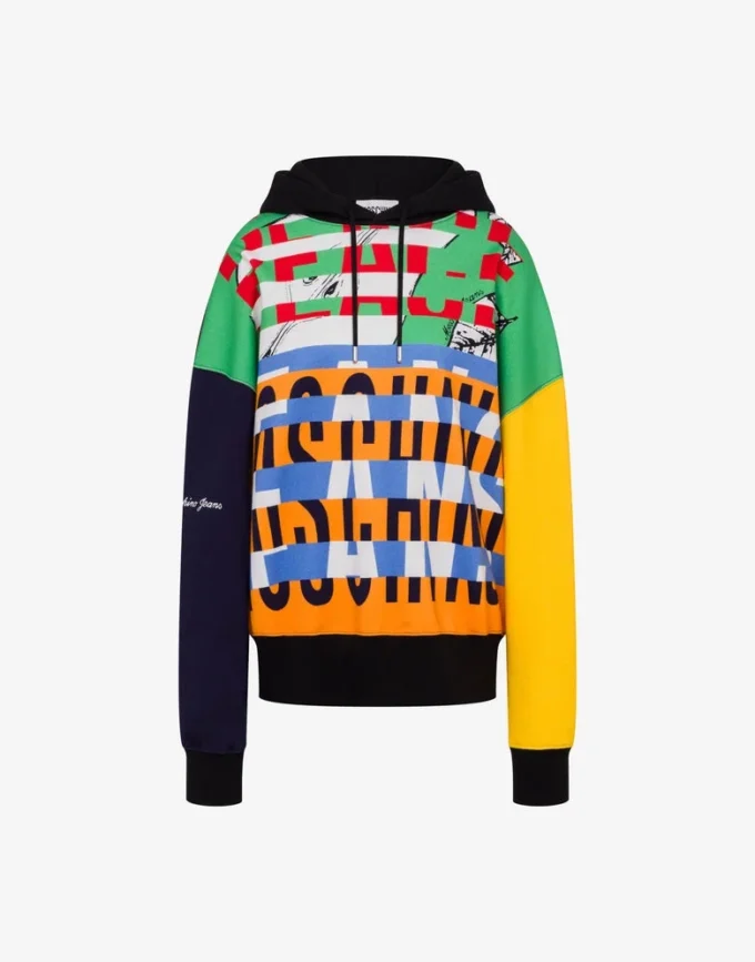 Sweat-shirt en coton imprimé