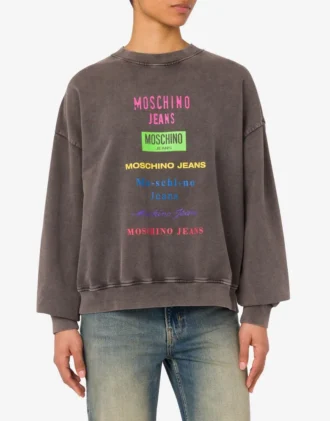 Sweat-shirt en coton imprimé