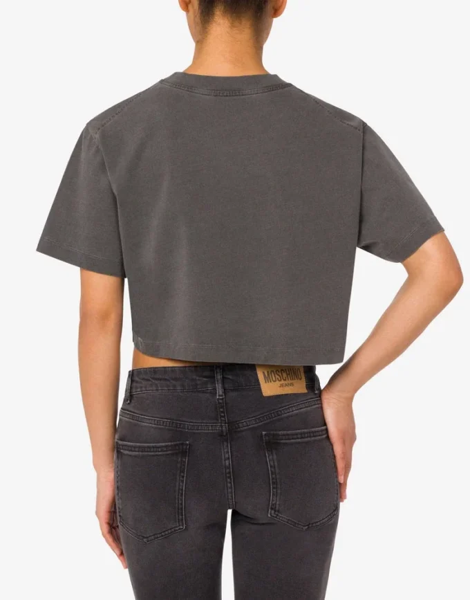 T-shirt court en jersey de coton imprimé