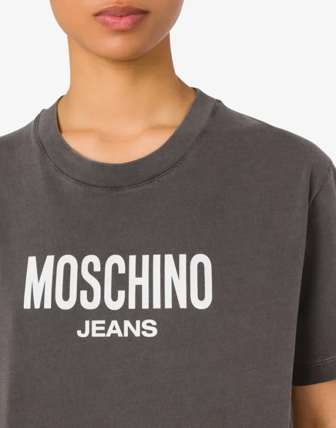 T-shirt court en jersey de coton imprimé