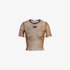 T-shirt court en tulle imprimé