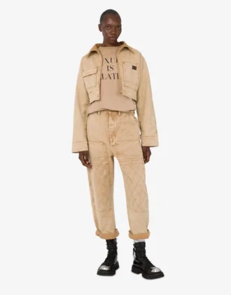 Veste en drill teinte en pièce