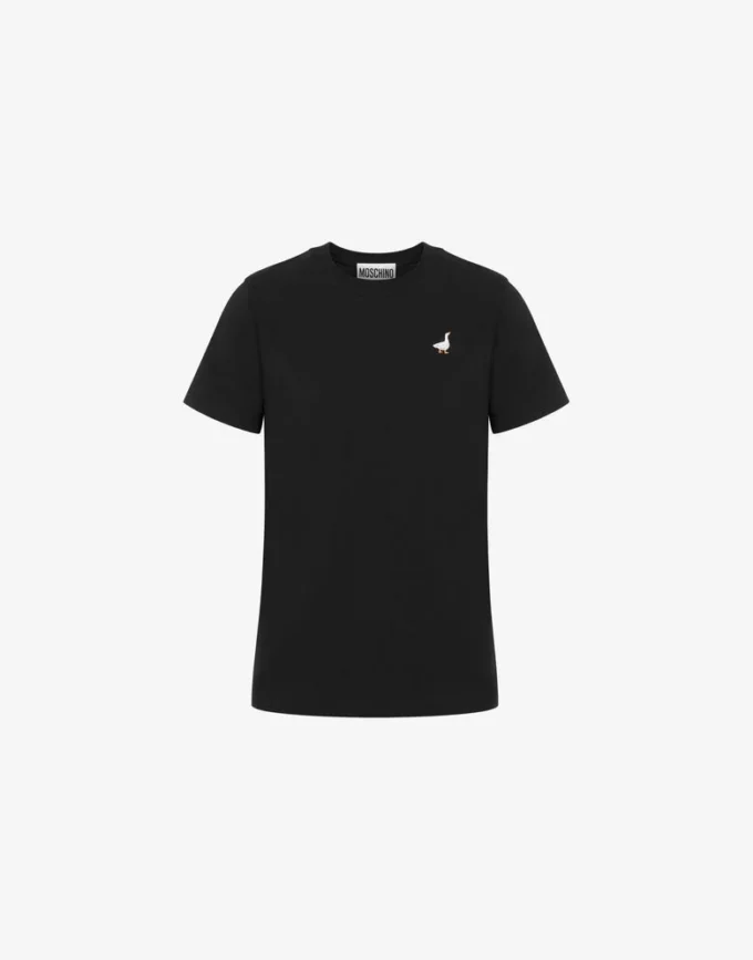 T-shirt en jersey biologique Broderie oie T-shirt en jersey biologique Broderie oie