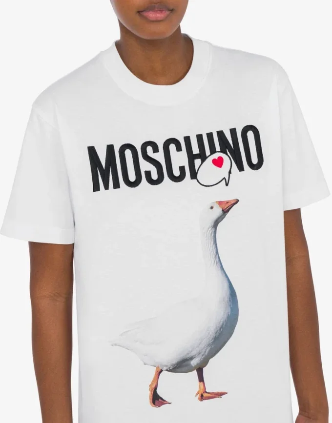T-shirt en jersey biologique Imprimé oie T-shirt en jersey biologique Imprimé oie