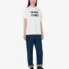 T-shirt en jersey de coton biologique brodé