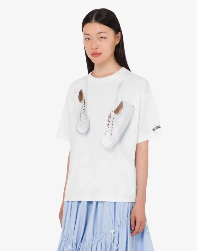 T-shirt en jersey de coton biologique imprimé T-shirt en jersey de coton biologique imprimé