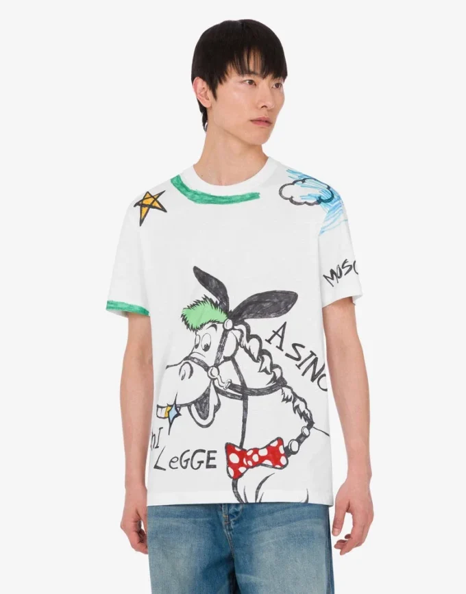 T-shirt en jersey de coton biologique imprimé