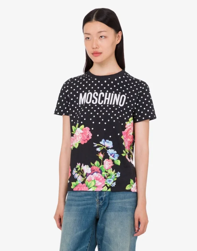 T-shirt en jersey de coton biologique imprimé T-shirt en jersey de coton biologique imprimé