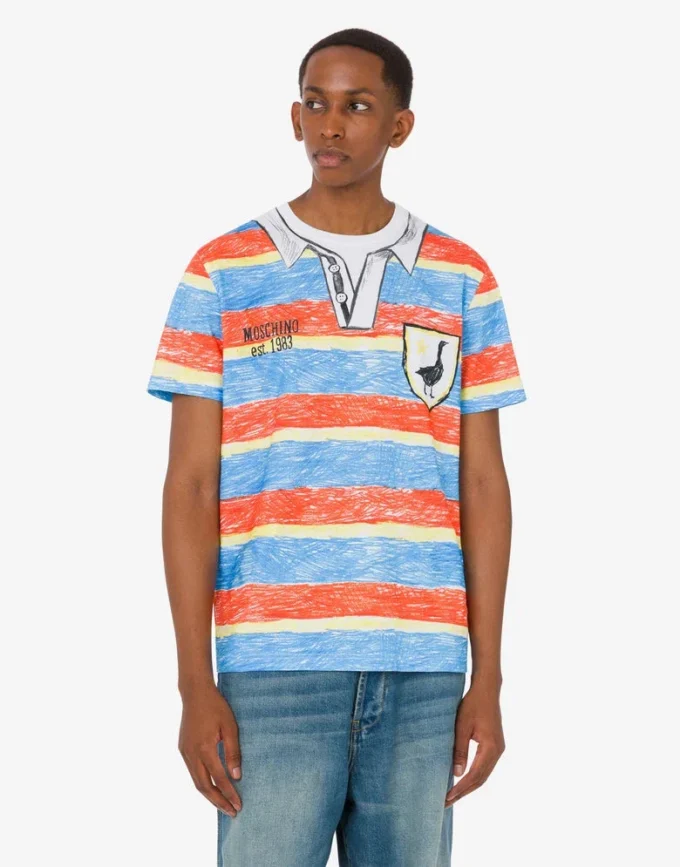 T-shirt en jersey de coton biologique imprimé T-shirt en jersey de coton biologique imprimé