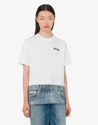 T-shirt en jersey de coton biologique imprimé T-shirt en jersey de coton biologique imprimé