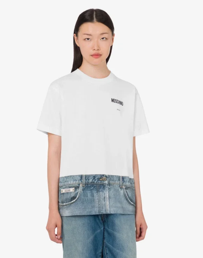 T-shirt en jersey de coton biologique imprimé T-shirt en jersey de coton biologique imprimé