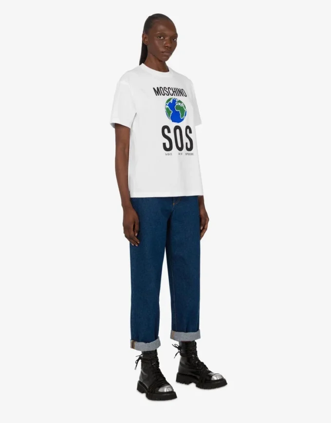 T-shirt en jersey de coton biologique imprimé