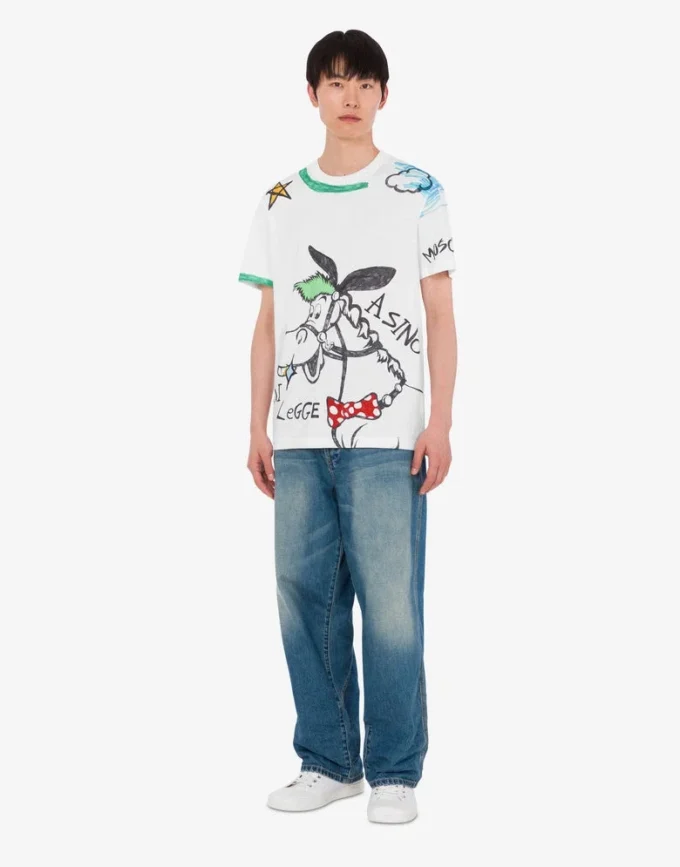 T-shirt en jersey de coton biologique imprimé