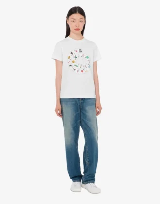 T-shirt en jersey de coton biologique imprimé