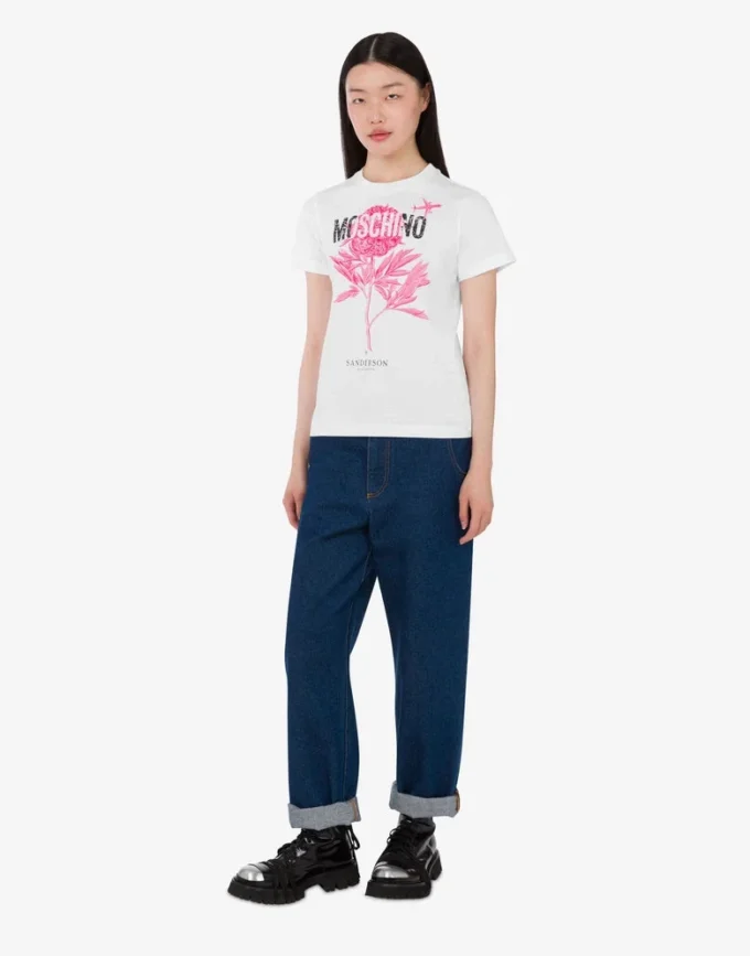 T-shirt en jersey de coton biologique imprimé