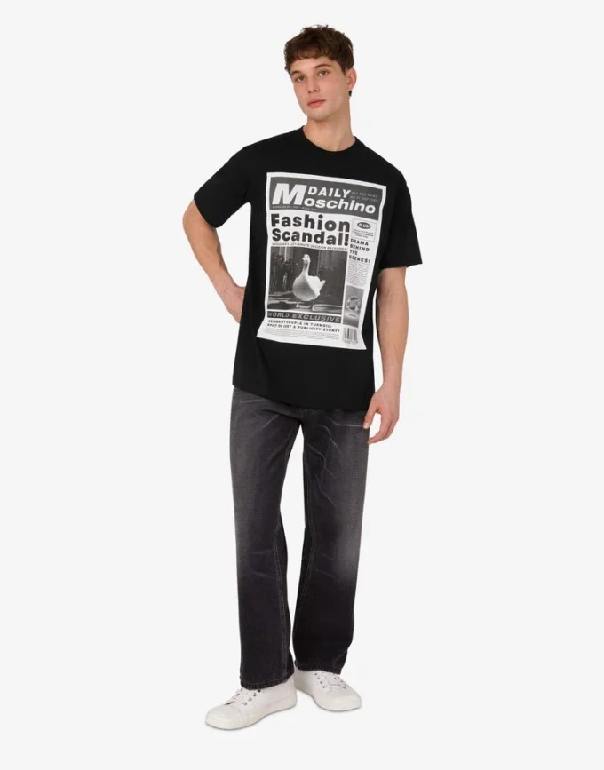 T-shirt en jersey de coton biologique imprimé