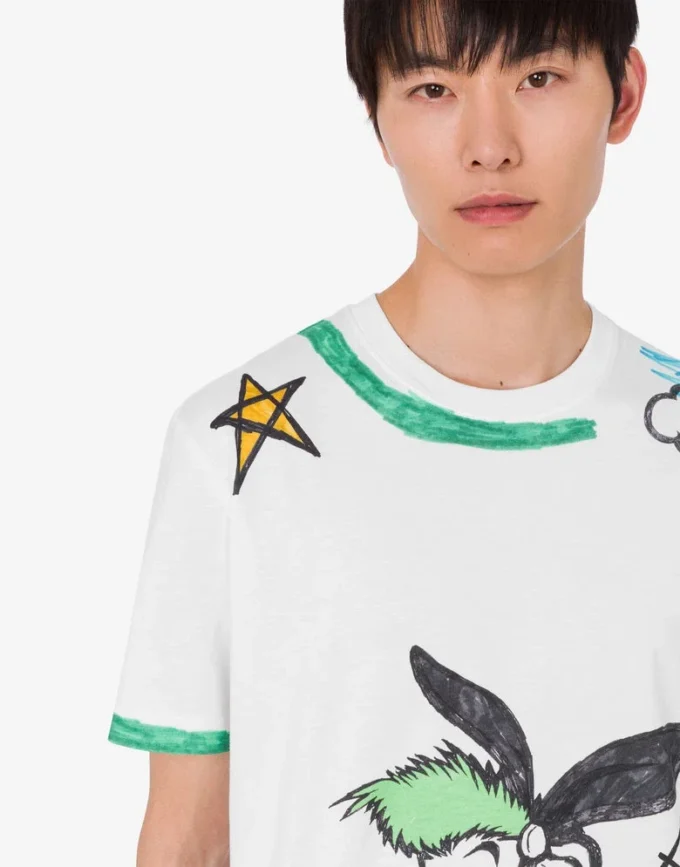 T-shirt en jersey de coton biologique imprimé