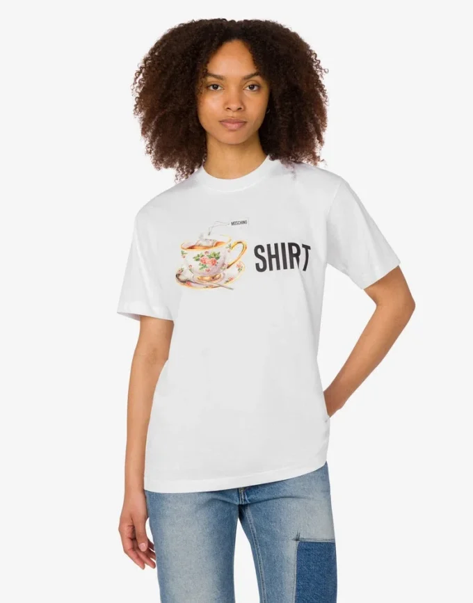 T-shirt en jersey de coton biologique imprimé T-shirt en jersey de coton biologique imprimé