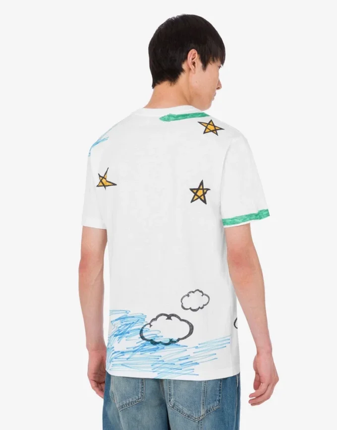 T-shirt en jersey de coton biologique imprimé