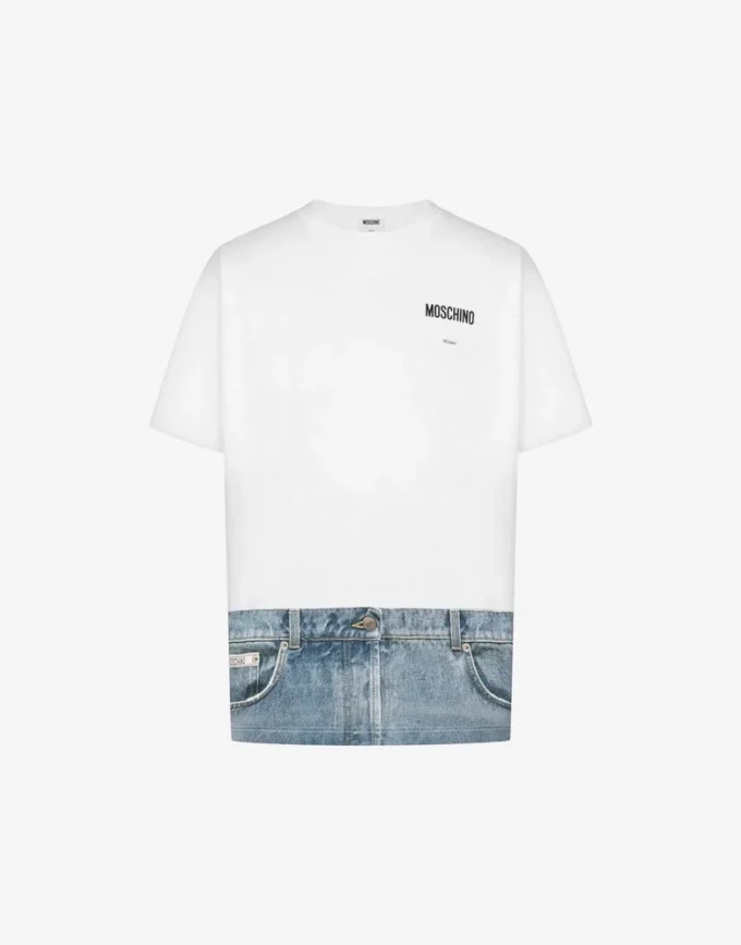 T-shirt en jersey de coton biologique imprimé T-shirt en jersey de coton biologique imprimé