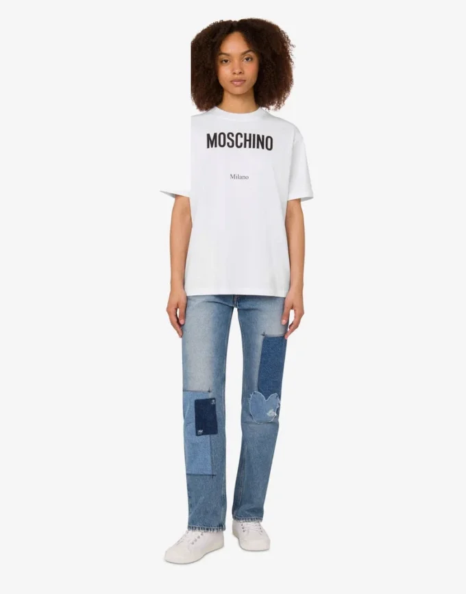 T-shirt en jersey de coton biologique imprimé T-shirt en jersey de coton biologique imprimé