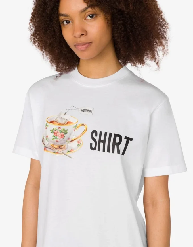 T-shirt en jersey de coton biologique imprimé T-shirt en jersey de coton biologique imprimé