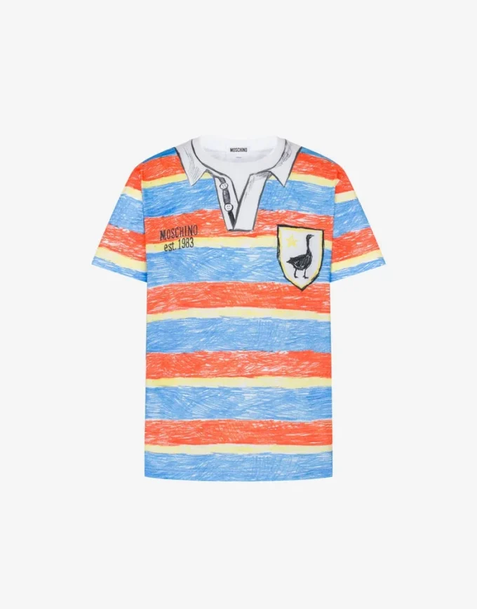 T-shirt en jersey de coton biologique imprimé T-shirt en jersey de coton biologique imprimé