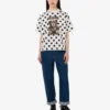 T-shirt en jersey de coton biologique imprimé Moschino Teddy Bear