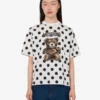 T-shirt en jersey de coton biologique imprimé Moschino Teddy Bear