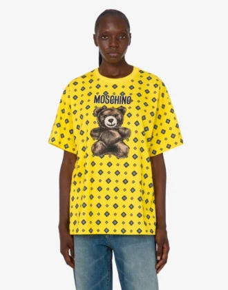 T-shirt en jersey de coton biologique Moschino Teddy Bear