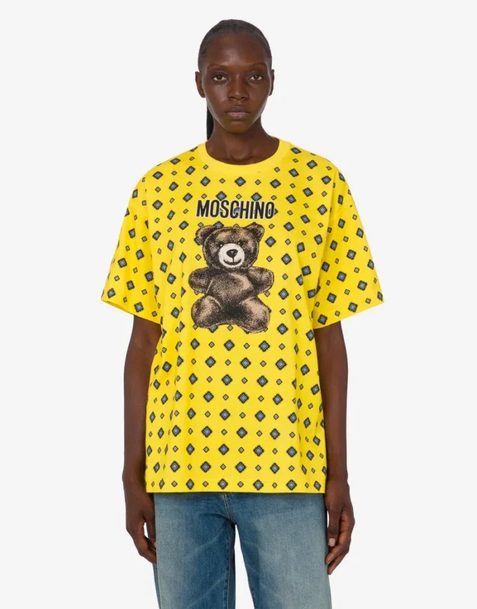 T-shirt en jersey de coton biologique Moschino Teddy Bear T-shirt en jersey de coton biologique Moschino Teddy Bear