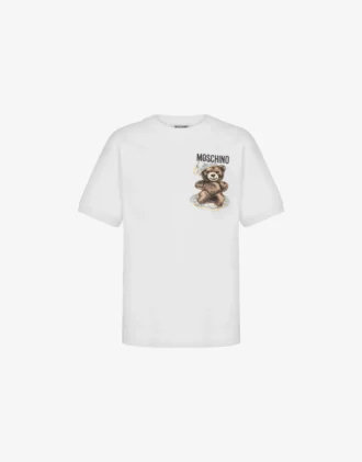 T-shirt en jersey de coton biologique Moschino Teddy Bear
