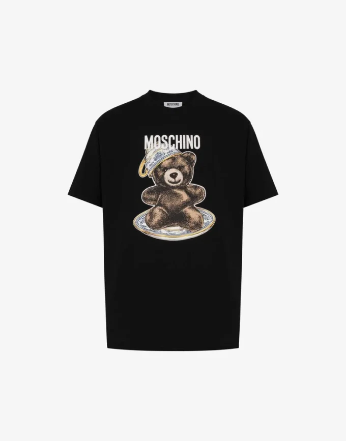 T-shirt en jersey de coton biologique Moschino Teddy Bear