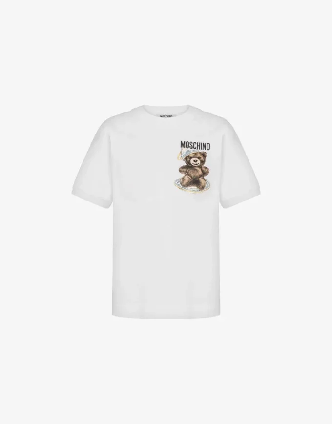 T-shirt en jersey de coton biologique Moschino Teddy Bear T-shirt en jersey de coton biologique Moschino Teddy Bear