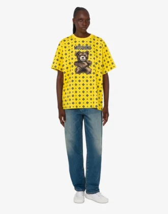 T-shirt en jersey de coton biologique Moschino Teddy Bear