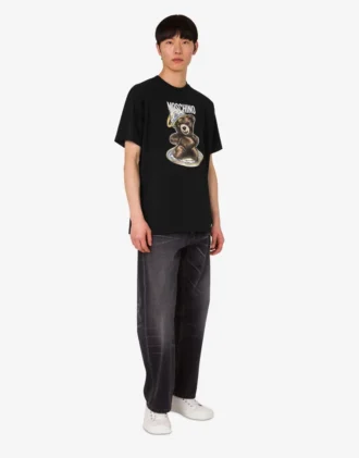 T-shirt en jersey de coton biologique Moschino Teddy Bear