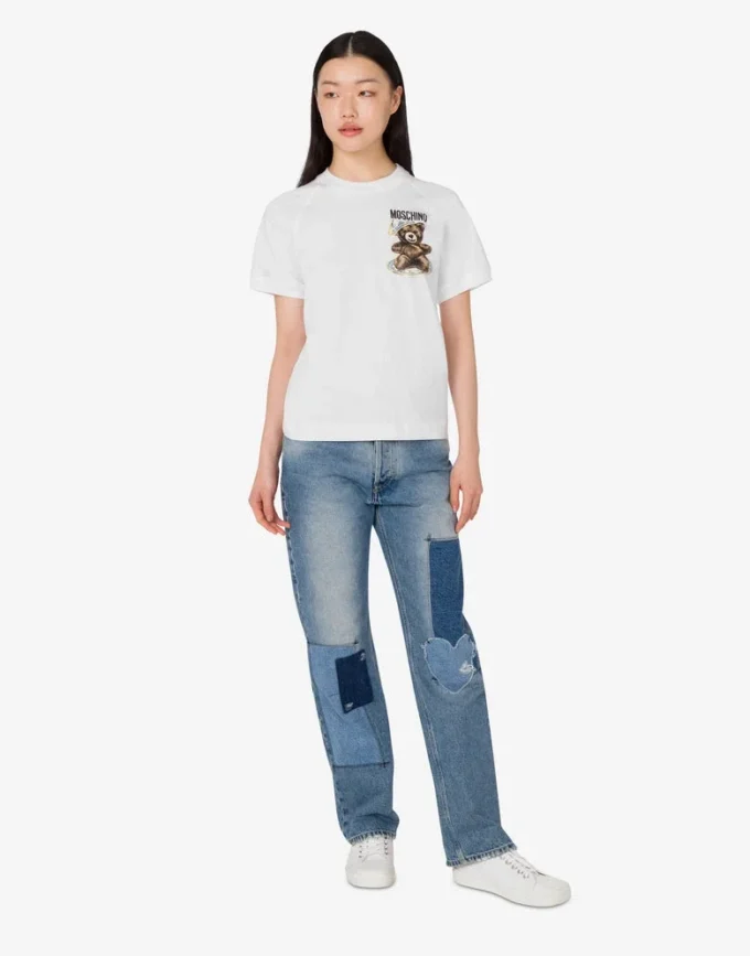 T-shirt en jersey de coton biologique Moschino Teddy Bear T-shirt en jersey de coton biologique Moschino Teddy Bear